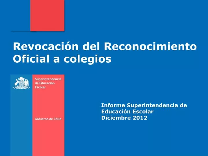informe superintendencia de educaci n escolar diciembre 2012