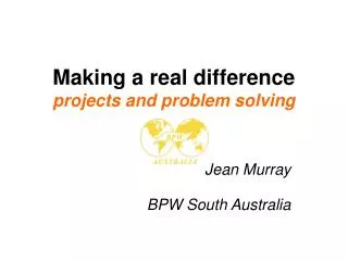 Making a real difference projects and problem solving
