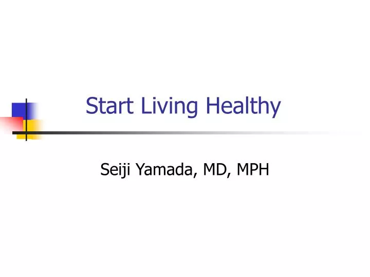 start living healthy