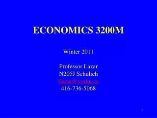 ECONOMICS 3200M