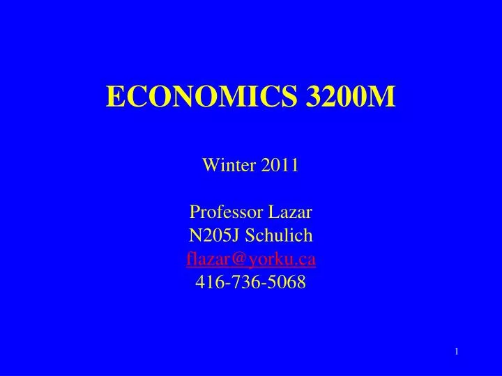 economics 3200m