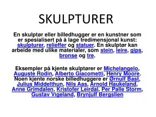 skulpturer