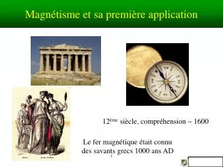 magn tisme et sa premi re application