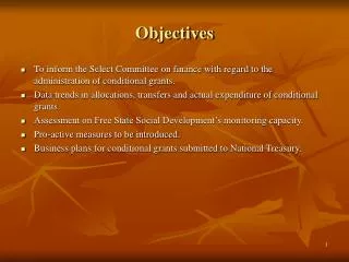 objectives