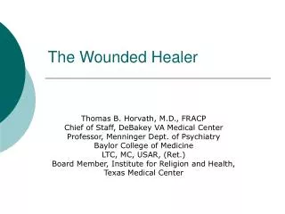 The Wounded Healer