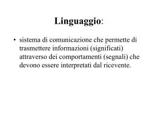 linguaggio