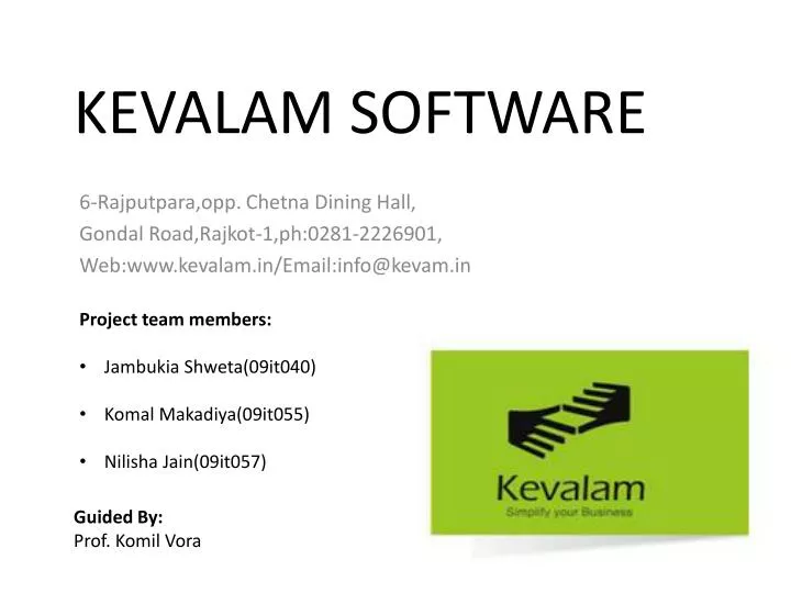 kevalam software