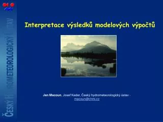 interpretace v sledk modelov ch v po t