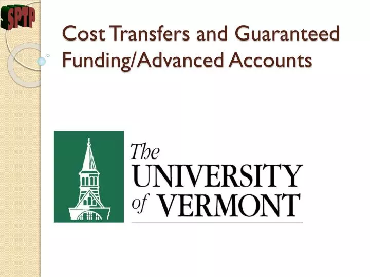 cost transfers and guaranteed funding advanced accounts