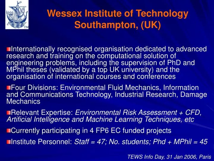 wessex institute of technology southampton uk