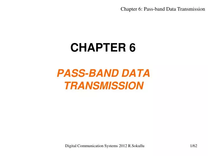 chapter 6 pass band data transmission