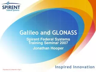 Galileo and GLONASS