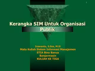 kerangka sim untuk organisasi publik