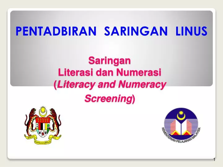 saringan literasi dan numerasi literacy and numeracy screening