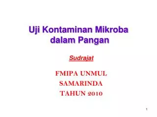 uji kontaminan mikroba dalam pangan