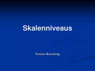 skalenniveaus
