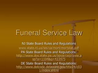 Funeral Service Law