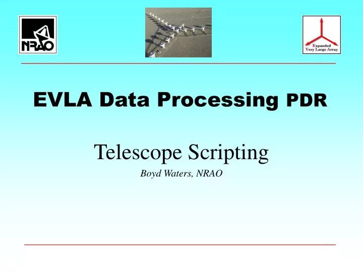 evla data processing pdr