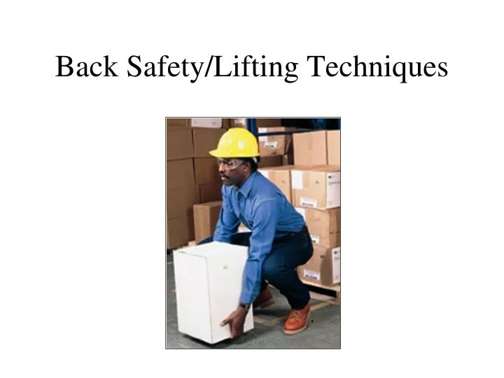 back safety lifting techniques