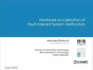 Hardware Acceleration of Fault-tolerant System Verification