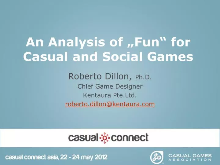 an analysis of fun for casual and social games