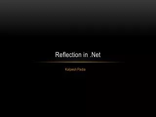 Reflection in .Net
