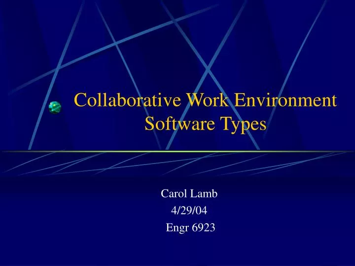 collaborative work environment software types