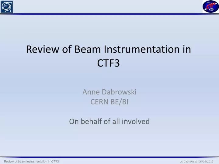 review of beam instrumentation in ctf3