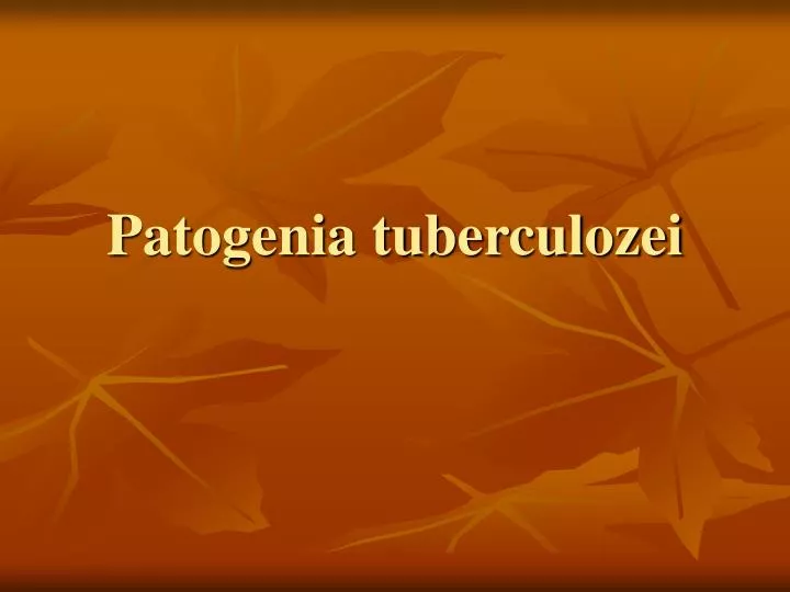 patogenia tuberculozei