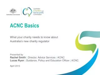 ACNC Basics