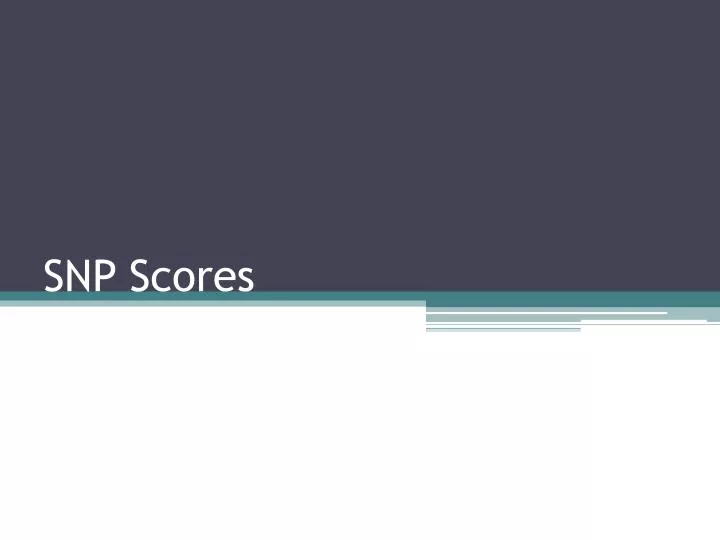snp scores