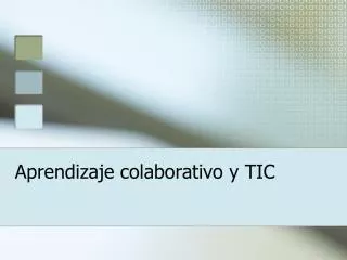 aprendizaje colaborativo y tic