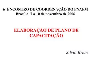 elabora o de plano de capacita o