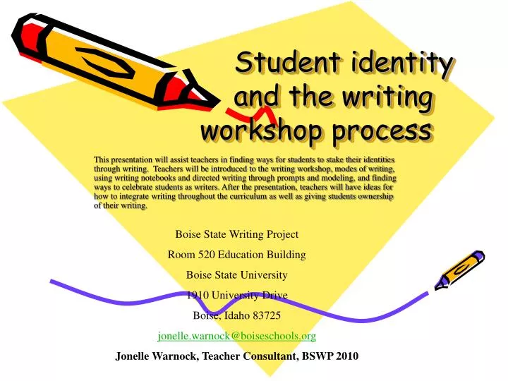 student identity and the writing workshop process