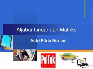 aljabar linear dan matriks