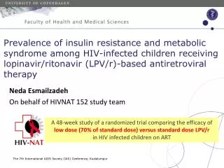 Neda Esmailzadeh On behalf of HIVNAT 152 study team