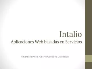 i ntalio aplicaciones web basadas en servicios
