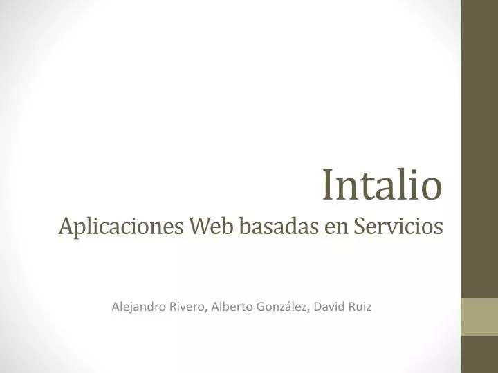 i ntalio aplicaciones web basadas en servicios