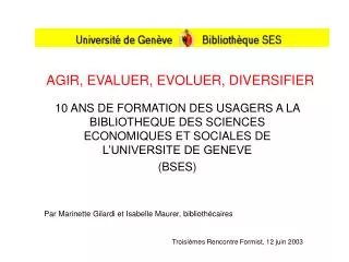 agir evaluer evoluer diversifier