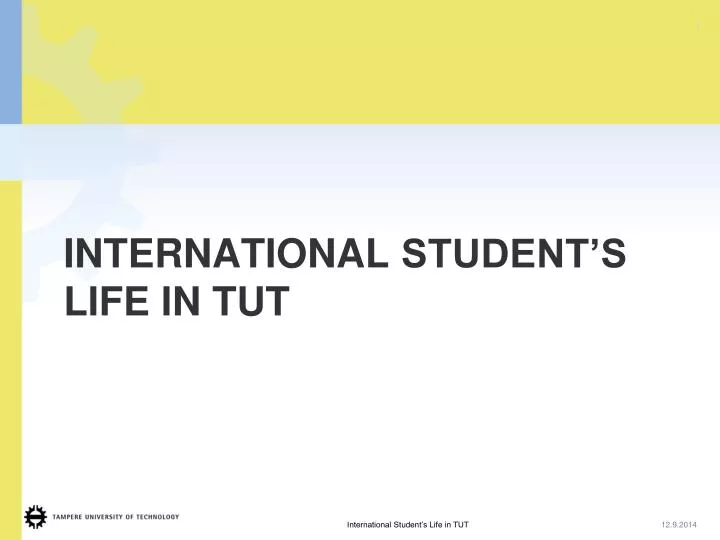 international student s life in tut