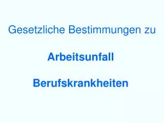 gesetzliche bestimmungen zu