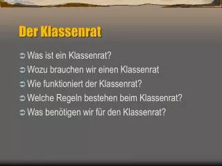 der klassenrat