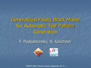 Generalized Faulty Block Model for Automatic Test Pattern Generation