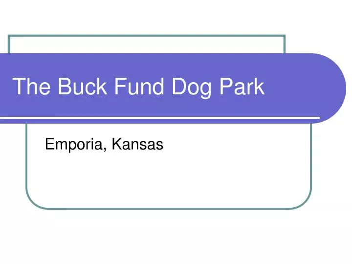 the buck fund dog park