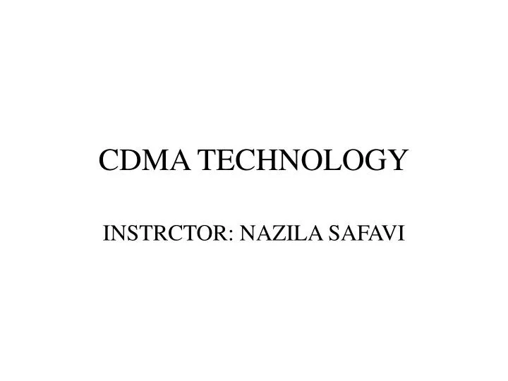 cdma technology