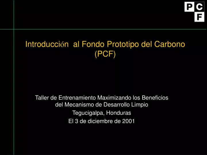 introducci n al fondo prototipo del carbono pcf