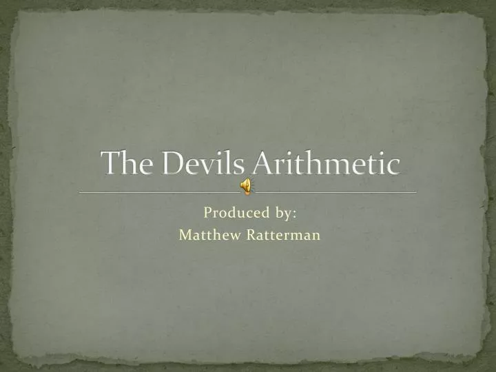 the devils arithmetic