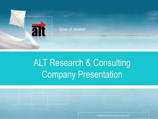 ALT Research &amp; Consulting Company Presentation