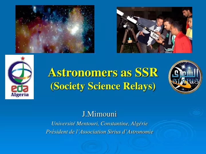 astronomers as ssr society science relays