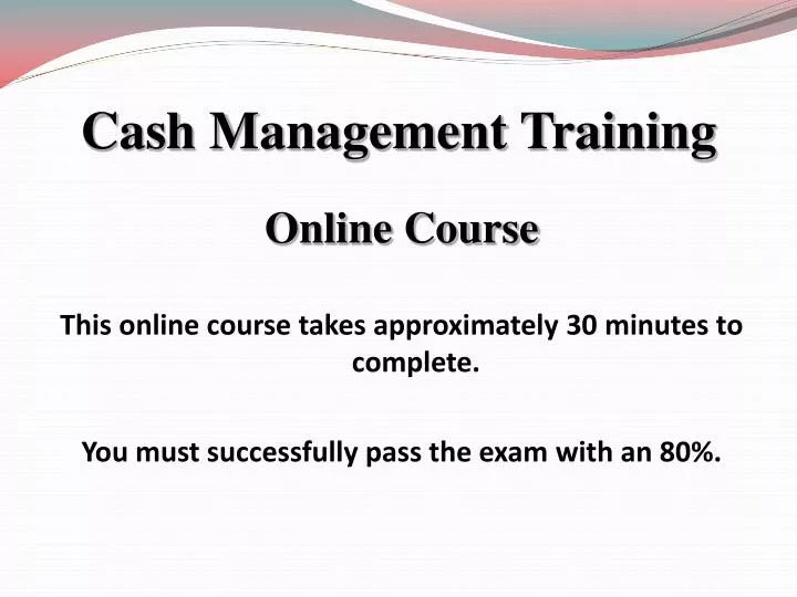 cash management training